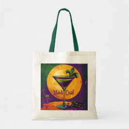 Mid Century Mardi Gras Sunset Fleur De Lis Martini Tragetasche