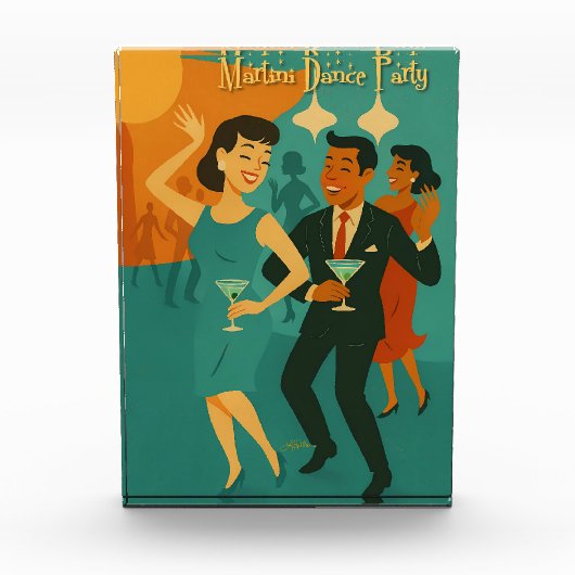 Mid Century Martini Dance Party Fotoblock (Vorderseite)