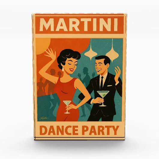 Mid Century Martini Dance Party Fotoblock (Vorderseite)