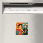 Mid Century Martini Dance Party Magnet (In Situ (Geschirrspüler))