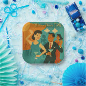 Mid Century Martini Dance Party Pappteller (Party)