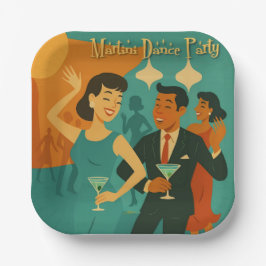 Mid Century Martini Dance Party Pappteller