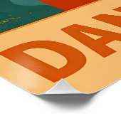 Mid Century Martini Dance Party Poster (Ecke)