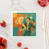 Mid Century Martini Dance Party Serviette (Beispiel)