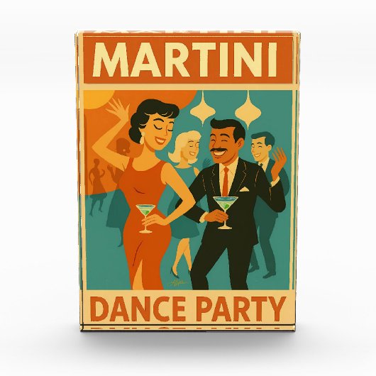 Mid Century Martini Tanzparty Fotoblock (Vorderseite)