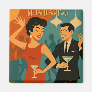 Mid Century Martini Tanzparty Magnet