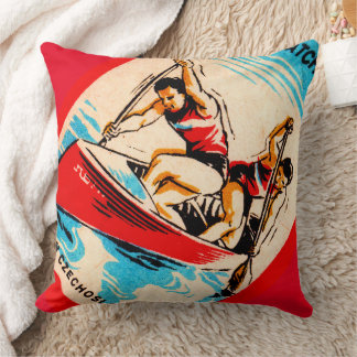 Mid Century Matchbox Cover Art Kissen