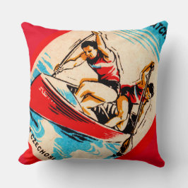 Mid Century Matchbox Cover Art Kissen