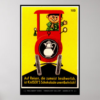 Mid Century Matchbox Cover Kunst Poster