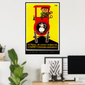 Mid Century Matchbox Cover Kunst Poster (Heimbüro)