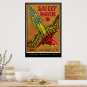 Mid Century Matchbox Kunst Poster (Küche)