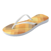 Mid Century Mega kariert - Erdneutral Badesandalen (Schrägansicht)