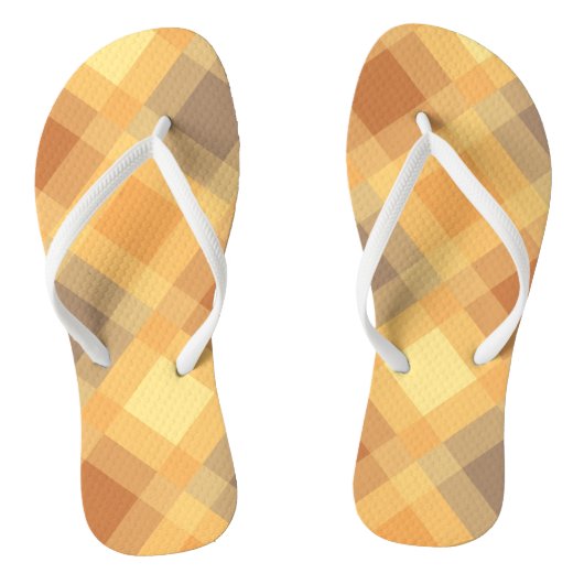 Mid Century Mega kariert - Erdneutral Badesandalen (Fußbett)