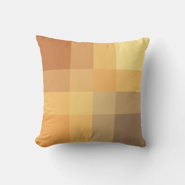 Mid Century Mega kariert - Erdneutral Kissen (Vorderseite)