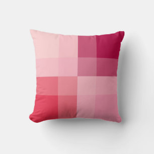 Mid Century Mega kariert - Rosa und Wein Kissen