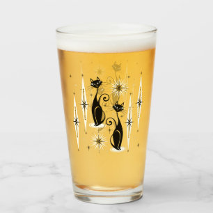 Mid Century Meow Retro Atomkatzen ©studioxtine Glas