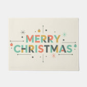 Mid-Century Merry Christmas – Retro Style Fußmatte (Vorderseite)