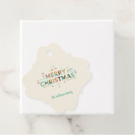 Mid-Century Merry Christmas – Retro Style Geschenkanhänger