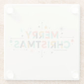 Mid-Century Merry Christmas – Retro Style Glasuntersetzer (Rückseite)