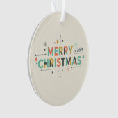 Mid-Century Merry Christmas – Retro Style Ornament (Vorderseite)