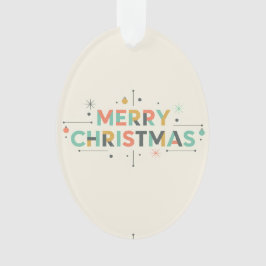 Mid-Century Merry Christmas – Retro Style Ornament