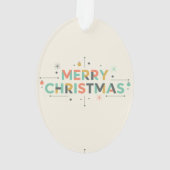 Mid-Century Merry Christmas – Retro Style Ornament (Rückseite)