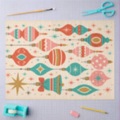 Mid Century Merry Ornaments Retro Weihnachten Seidenpapier (Basteln)