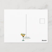 Mid-Century-Mischtechnik-Martini-Kunst Postkarte (Rückseite)