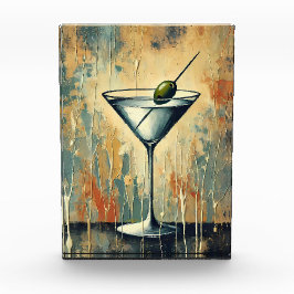 Mid Century Mixed Media Martini Art Fotoblock