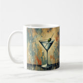 Mid Century Mixed Media Martini Art Kaffeetasse (Links)