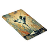 Mid Century Mixed Media Martini Art Magnet (Rechte Seite)