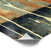 Mid Century Mixed Media Martini Art Poster (Ecke)