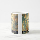 Mid Century Mixed Media Martini Kunst Kaffeetasse (Mittel)