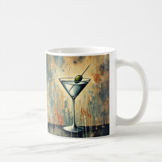 Mid Century Mixed Media Martini Kunst Kaffeetasse (Rechts)