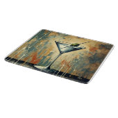 Mid Century Mixed Media Martini Kunst Schneidebrett (Ecke)