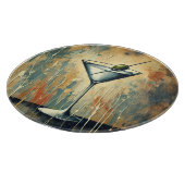Mid Century Mixed Media Martini Kunst Schneidebrett (Ecke)
