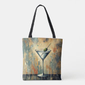 Mid Century Mixed Media Martini Kunst Tasche (Rückseite)