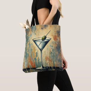 Mid Century Mixed Media Martini Kunst Tasche
