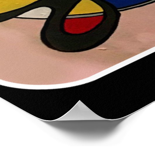 'Mid-Century Mod Abstract, Astro Picnic' painting Poster (Ecke)