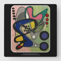 'Mid-Century Mod Abstract, Astro Picnic' painting