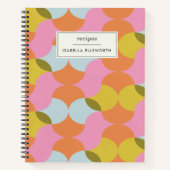 Mid Century Mod Abstrakte Formen Pastelrezeptur Notizblock (Vorderseite)