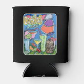 Mid Century Mod Tropical Tiki Lounge Gemälde auf e Dosenkühler (Vorderseite)