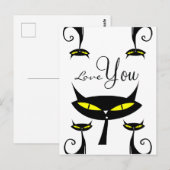 Mid Century Modern 1950er Jahre Atomare Schwarze K Postkarte (Vorne/Hinten)