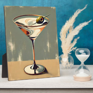 Mid Century Modern 1 Olive Martini Gemälde Fotoplatte