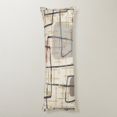 Mid Century Modern Abstract Body Pillow Seitenschläferkissen (Rückseite (Vertikal))