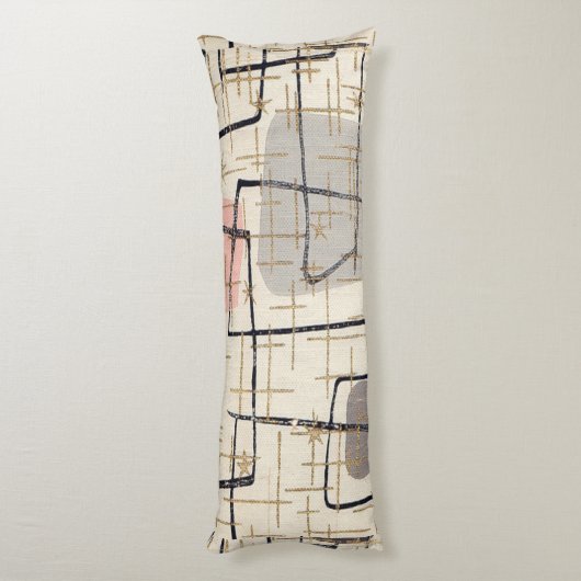 Mid Century Modern Abstract Body Pillow Seitenschläferkissen (Rückseite (Vertikal))