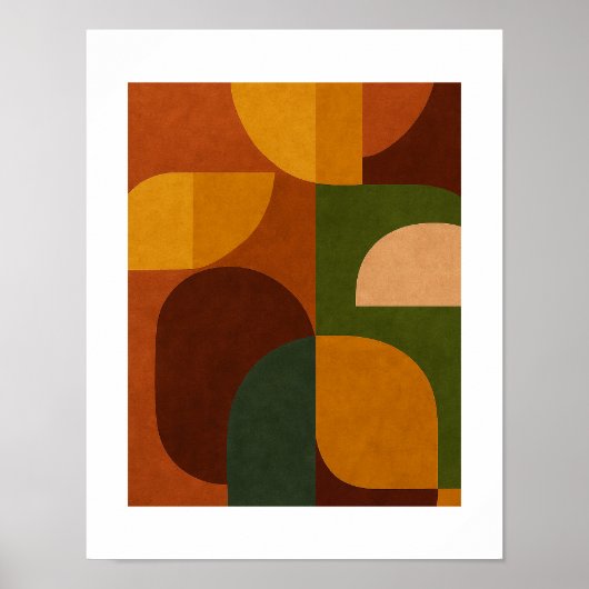 Mid-Century Modern Abstract Composition Poster (Vorne)