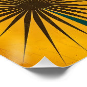 Mid Century Modern Abstract Geometric Art Design Poster (Ecke)