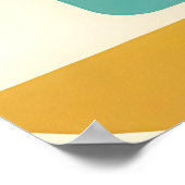 Mid Century Modern Abstract Pattern Poster (Ecke)