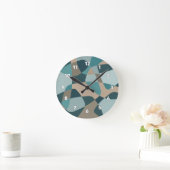 Mid Century Modern Abstract Runde Wanduhr (Zuhause)